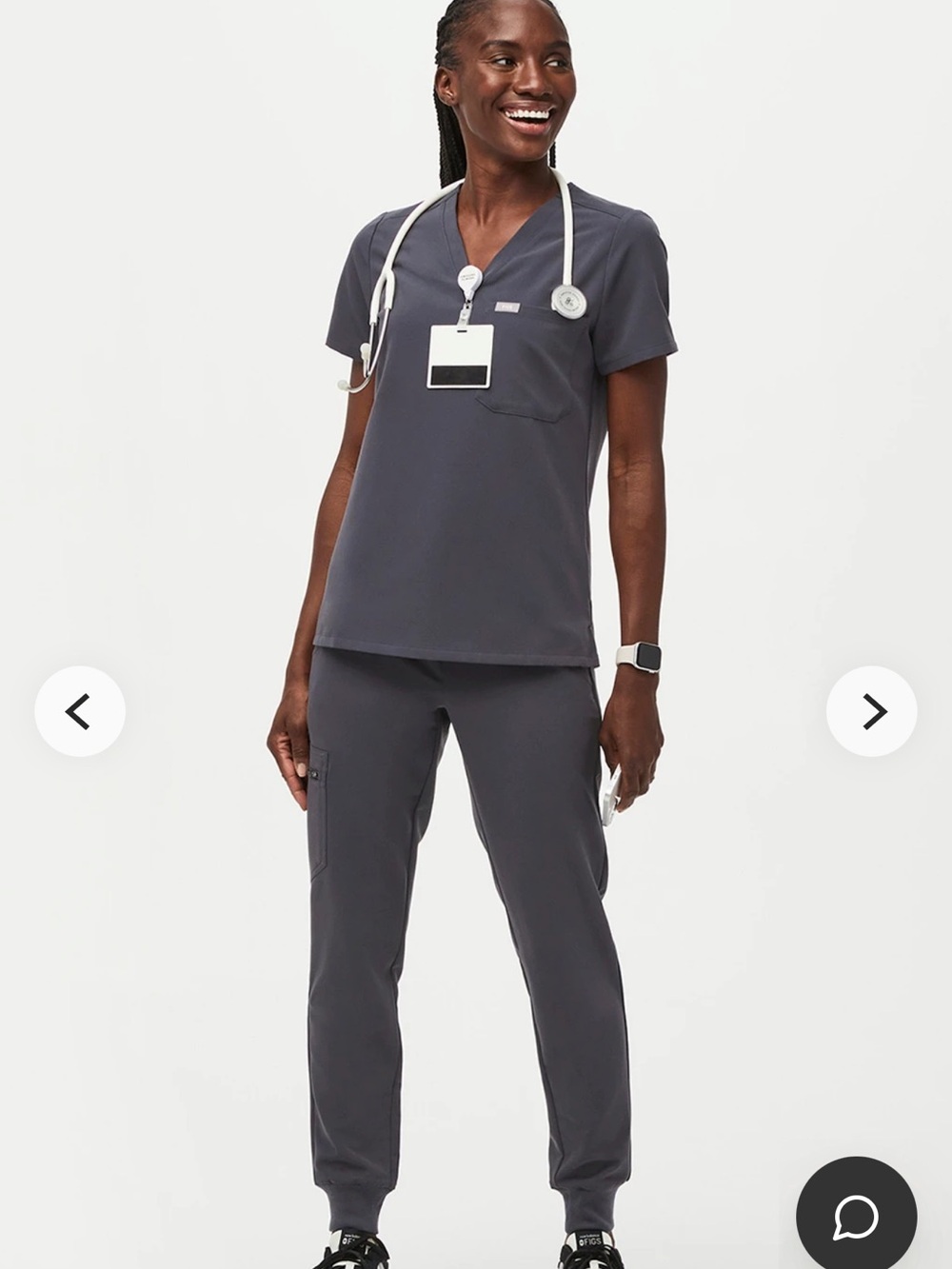 FIGS charcoal grey set